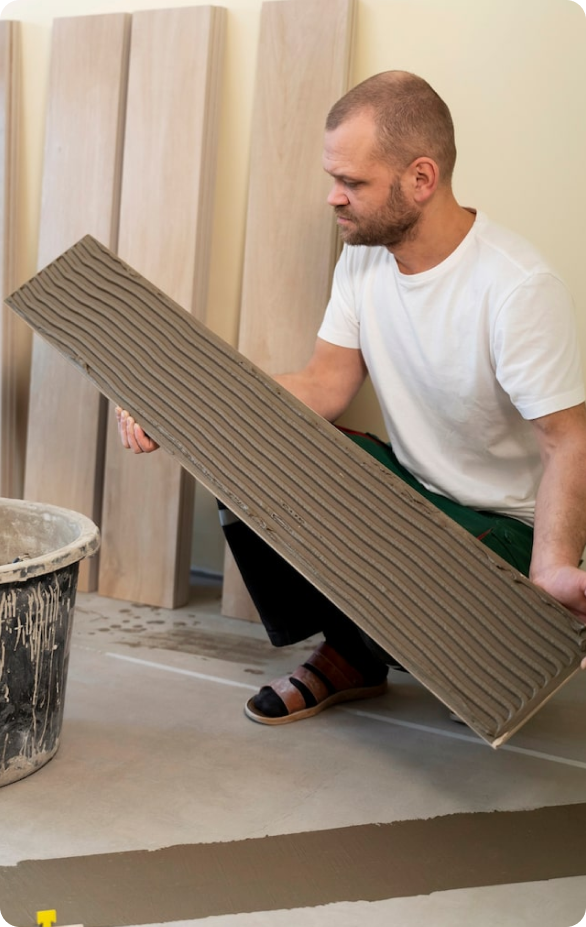 wooden flooring installation